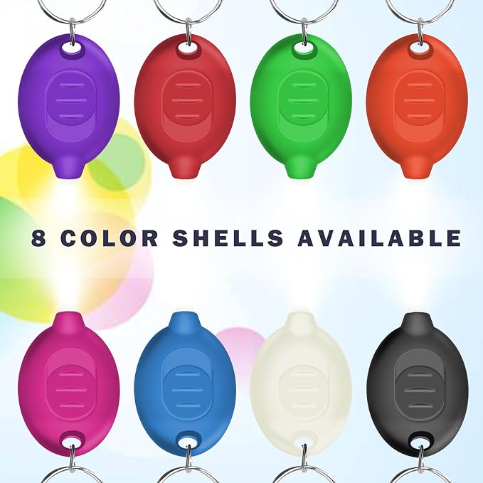 Mini LED Keychain Flashlights Ultra Bright and Compact Portable Keychain Flashlight, Small Emergency Flashlight for Outdoor and Everyday Use - Multicolor Shell (48PCS)