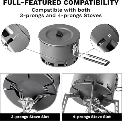 Fire-Maple Petrel Ultralight Pot- High Efficiency Aluminum Camping and Backpacking Pot with Heat-Proof Handle, Portable and Compact