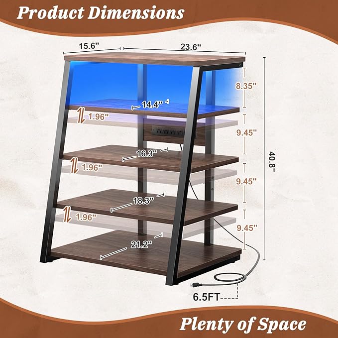 Armocity 5-Tier AV Media Stand