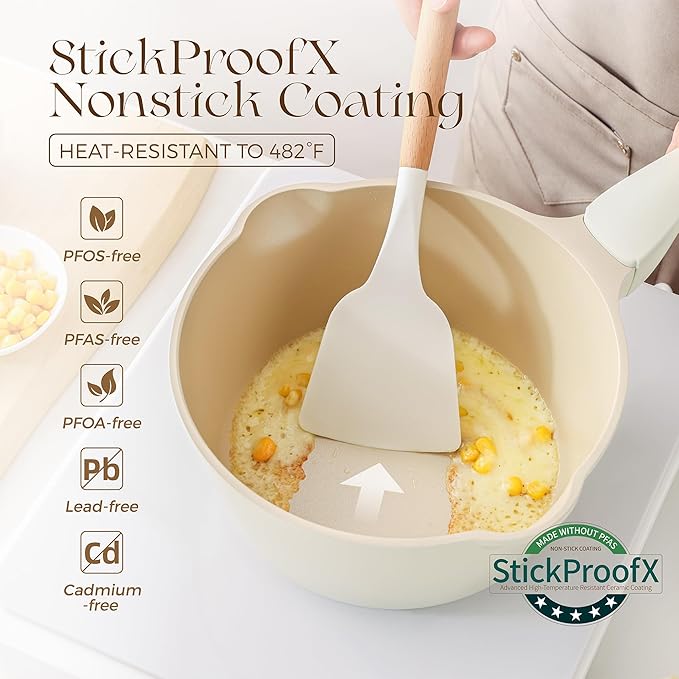 PRICUSIS Ceramic Nonstick Saucepan