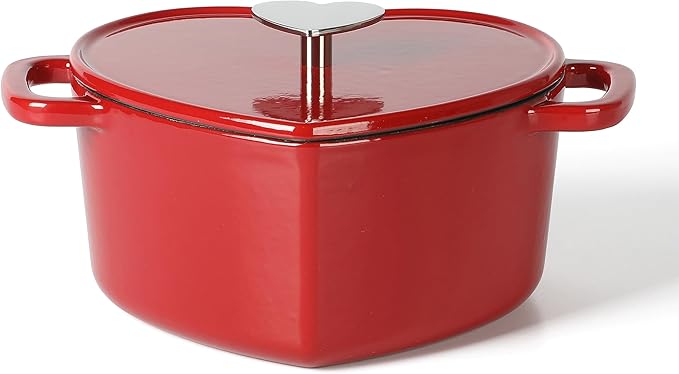 Martha Stewart Heart Shaped Enamel Cast Iron 2-Quart Dutch Oven