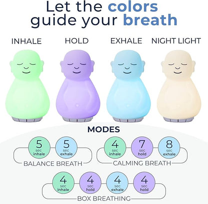 Mindsight 'Breathing Buddha' Guided Visual Meditation Tool for Mindfulness | Slow Your Breathing & Calm Your Mind for Stress & Anxiety Relief | Perfect for Adults & Kids | Relaxing Self Care Gift