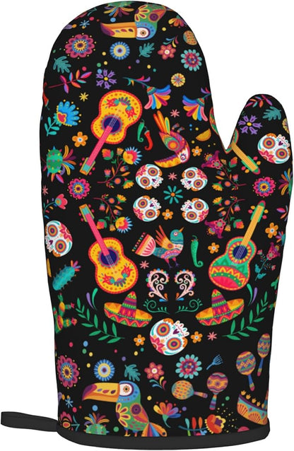 Mexican Oven Mitt Potholders Sets