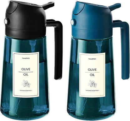TrendPlain 16oz/470ml Blue Glass Olive Oil Sprayer