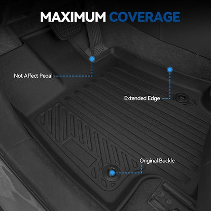 Custom Fit Floor Mats for 2024-2026 Toyota Grand Highlander 7 Seat/Bucket Seat, All Weather TPE Floor Liners & Trunk Mat & Backrest Protectors & Door Sill Guard, Full Set Interior Accessories