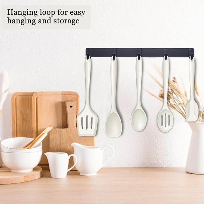 E-far 10 Pieces Silicone Cooking Utensils Set, Heat Resistant Kitchen Utensil