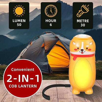 2 Pack Small Mini LED Flashlights - Cute Small Animal Flashlight - 2 in 1 Camping Lantern Flashlight