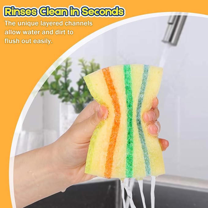 LAUNDRYLUX 6 Pack Scrub Sponge