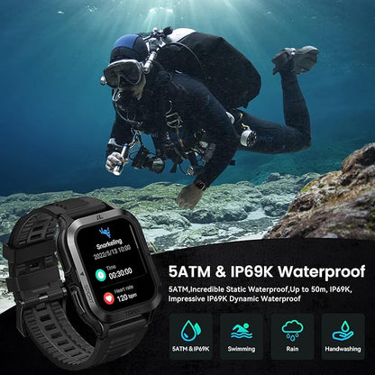 AMAZTIM Smart Watch, 60 Days Extra-Long Battery, 50M Waterproof, Rugged