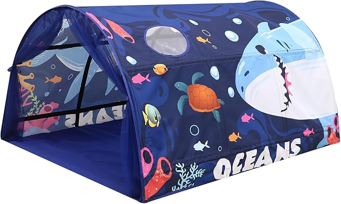 Bed Tent for Kids Lucky Castle Toddler Bed Tent Foldable Game House for Children Play Tents for Girls Boys Sleeping Canopy Playhouse