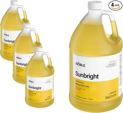 128 oz. / 1 Gallon Lemon Concentrated Liquid Dish Soap - 4/Case