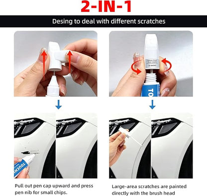 Shadow Black(G1) Touch Up Paint Compatible with Ford 2-in-1 Car Scratch Repair Pen for Rock Chips, Door Scratches&Paint Nicks Exact Color Match Quick Dry DIY Fix for F-150 Explorer