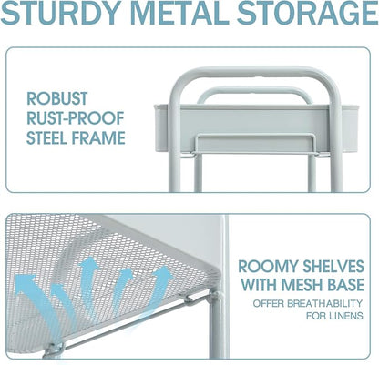 TOOLF 3-Tier Metal Rolling Cart