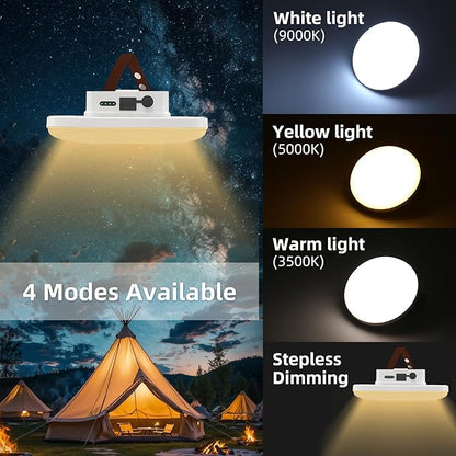 Camping Lantern 18800mAh Rechargeable Battery, 60W Ultra Bright LED Hanging Light with 3 Modes, Waterproof Portable Tent Lighting for Outdoor Emergency & Hiking
