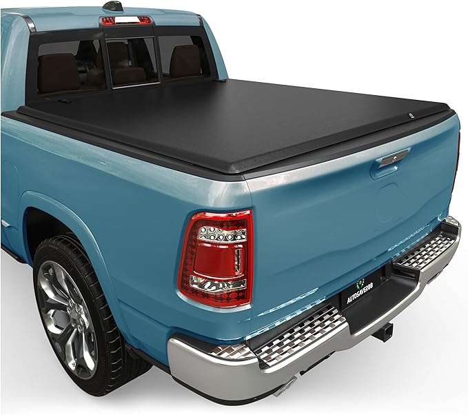 AUTOSAVER88 Soft Tri-fold Truck Bed Tonneau Cover Compatible with 2009-2026 Dodge Ram 1500 (Incl. Classic & New) 5.7ft Bed Without Rambox