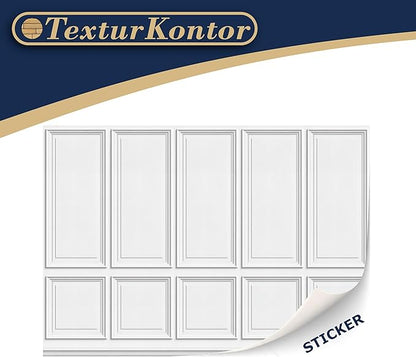 3 Sheets Self-Adhesive Wall Cladding for Dollhouse 1:12 Scale (Wood Paneled Wall (Renaissance))