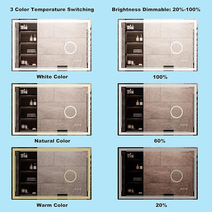 30''X48'' LED Bathroom Mirror