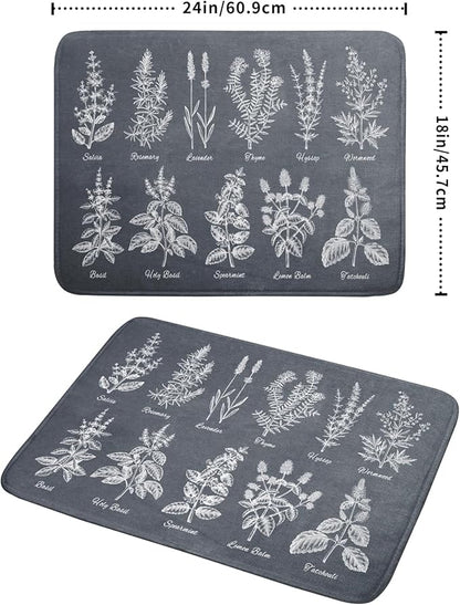 Flower Herbs Dish Drying Mat Wild Plant Dish Rack Mat