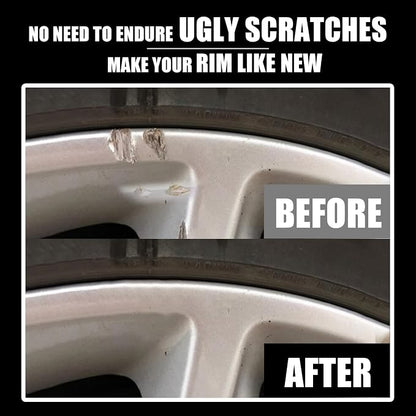 Silver Rim Touch Up Paint - Wheel Repair Kit Curb Rash, Quick And Easy Wheel Scratch Repair, Rim Paint For Car Wheel Repair