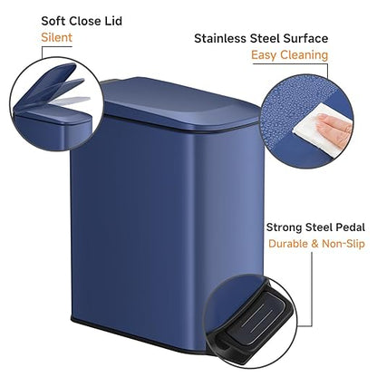 TIPGO Slim Bathroom Trash Can