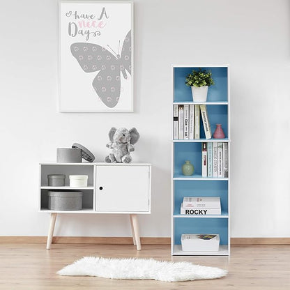 Furinno LUDER Book Shelf, 5-Tier Bookshelf, Bookcase