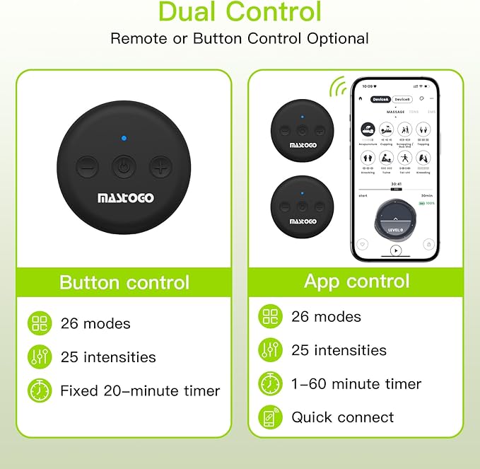 Wireless TENS Unit, Dual Host Muscle Stimulator