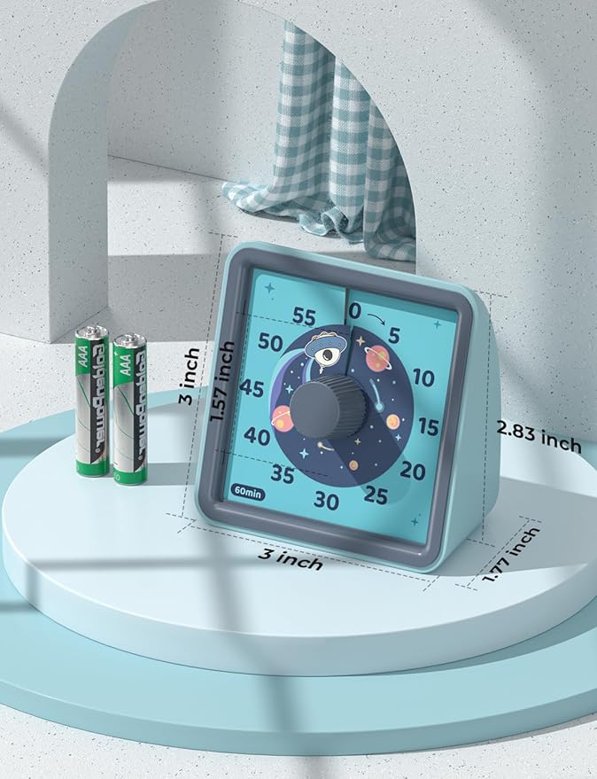 LIORQUE 60 Minute Visual Timer for Kids, Visual Countdown Timer for Classroom