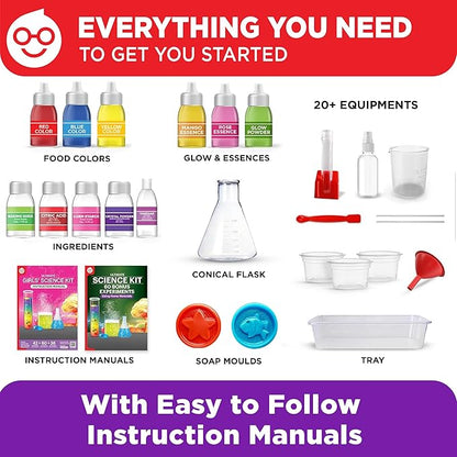 Doctor Jupiter Girls' Science Kit for Kids Ages 8-10-12-14 | Birthday Gift Ideas for 8,9,10+ Year Old Girls | Chemistry Set, STEM Toy Kit with 135+ Experiments | Learning & Educational Projects