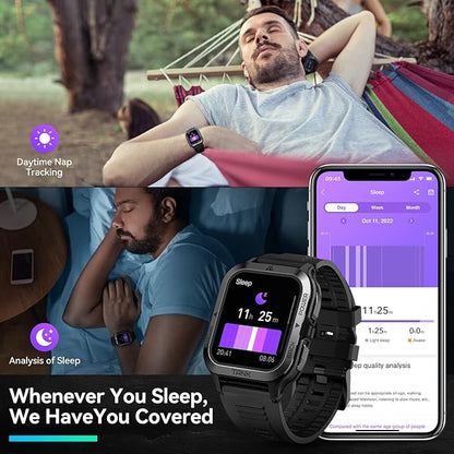 AMAZTIM Smart Watch, 60 Days Extra-Long Battery, 50M Waterproof, Rugged