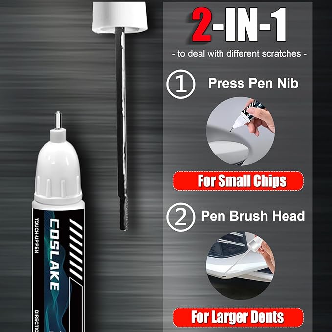 Car Touch Up Paint(Ebony Twilight Metallic(GB8/WA384A)) for GMC, Car Paint Scratch Repair Kit, Quick & Easy Solution to Repair, 2 in 1 Scratch Remover Pen with Color-Matched