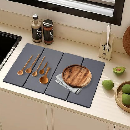 Large Dish Drying Mat for Kitchen Counter, Heat-resistant Mat, Diatomaceous