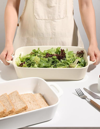 Sweejar Ceramic Bakeware Set, 9x13 Rectangular Baking Dish