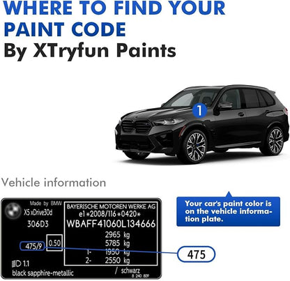 A75 Melbourne Red Touch Up Paint Compatible with BMW, DIY Car Paint Scratch Repair, Quick & Easy Fix Automotive Scratch Repair for X3/X5/X6/2/3/4/6 Series/M3/i3/Z4/B6/XM