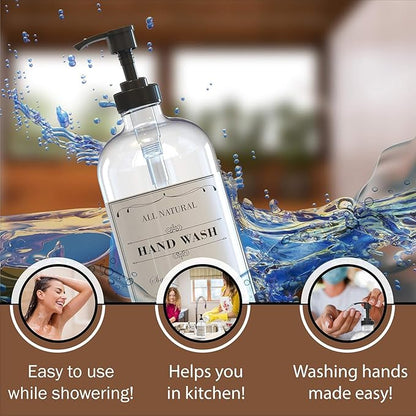Sunrise Premium 16 OZ Clear Glass Soap Dispenser
