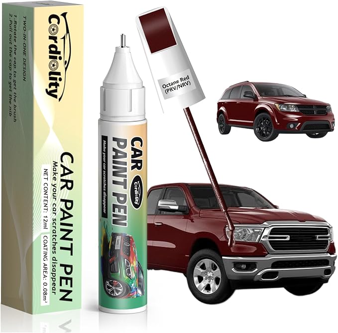 Octane Red(PRV/NRV) Touch Up Paint Pen for Dodge,Car Paint Scratch Repair Pen Quick and Easy Fix Auto Paint Scratch