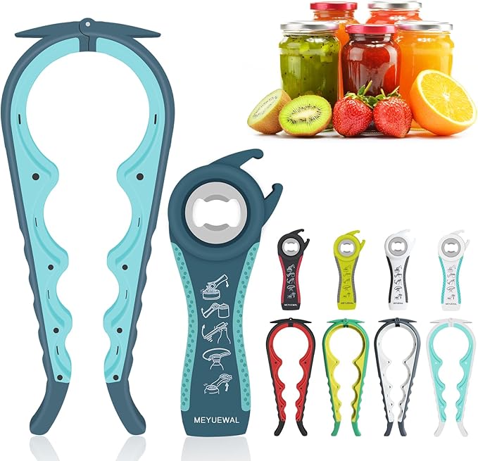 Jar Opener, 5 in 1 Multi Function Can Opener Bottle Opener Kit