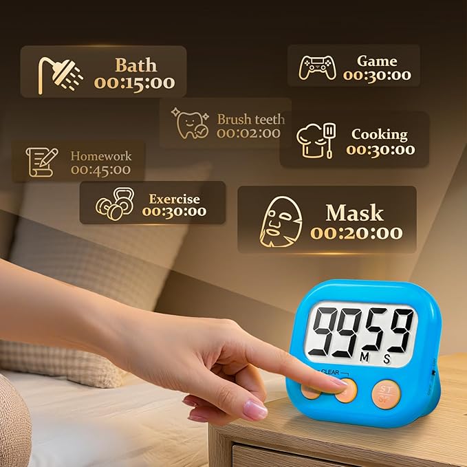 6 Pack Digital Kitchen Timer Small Classroom Timers