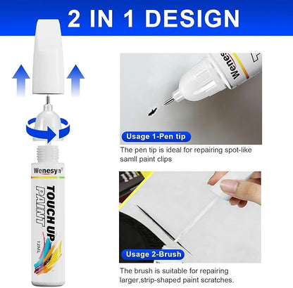 GXD/WA130H Sharkskin/Sterling Gray Touch Up Paint Compatible with Chevrolet, Car Paint Scratch Remover, Automotive Paints Exact Match Chevy Silverado/Equinox/Malibu/Tahoe/Traverse/Camaro