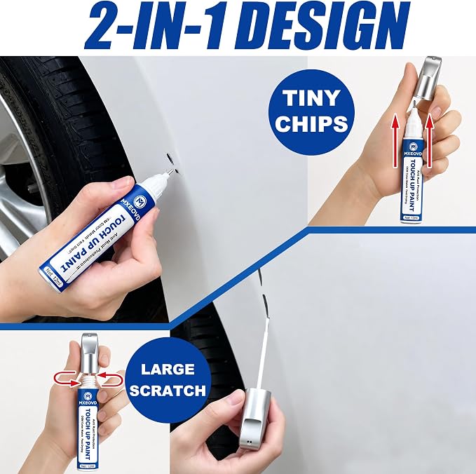 Classic Silver Metallic(1F7) Touch Up Paint Compatible with Toyota, All in One Car Scratch Repair Kit with Primer Putty & Clear Coat, Complete Sanding Tools Set for Scratches Chips Nicks