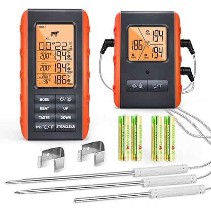 Wireless Meat Thermometer for Grilling Smoking
