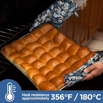 BONTHEE Oven Gloves Heat Resistant Potholder Set Oven Gloves