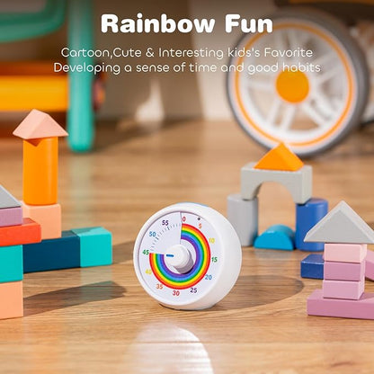 Visual Timer for Kids, 60-Minute Countdown for Classroom Office Kitchen