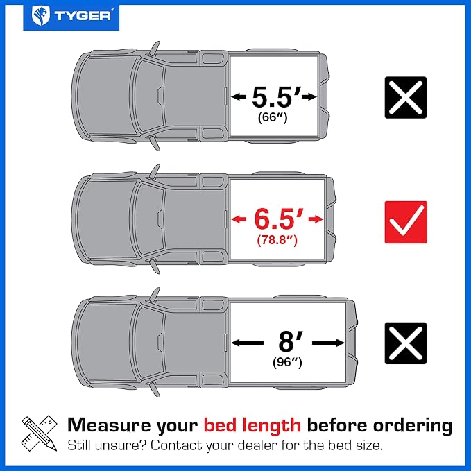 Tyger Auto T9 Flip-Up Low Profile Hard Alloy Tri-Fold Truck Bed Tonneau Cover Compatible with 2004-2014 Ford F-150 | 6.5' (79") Bed | TG-BC9F8013
