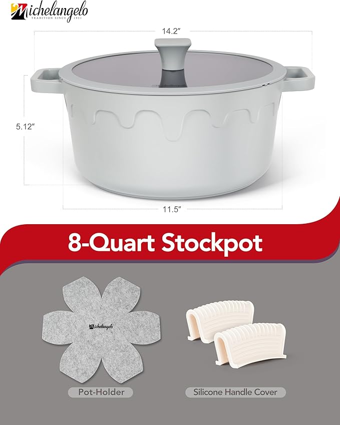 MICHELANGELO 8-Quart Soup Pot