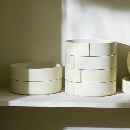 Stone Lain Bao 4-Piece Pasta Bowl Set Stoneware, Beige