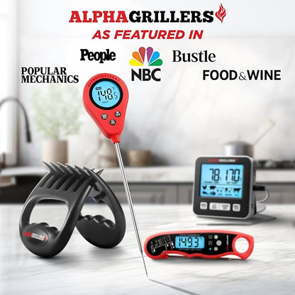 Alpha Grillers Instant Read Meat Thermometer, Digital Food Thermometer