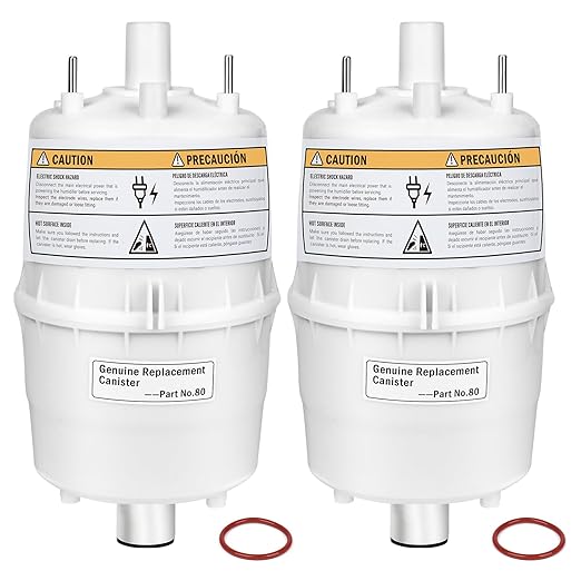 80 Canister Substitute for Aprilaire 800 Replacement Canister OEM, 80 Steam Canister Replacement for Aprilaire 800 Canister, 80 Canister for Aprilaire 800 801 865 866 Whole House Humidifiers 2 Pack
