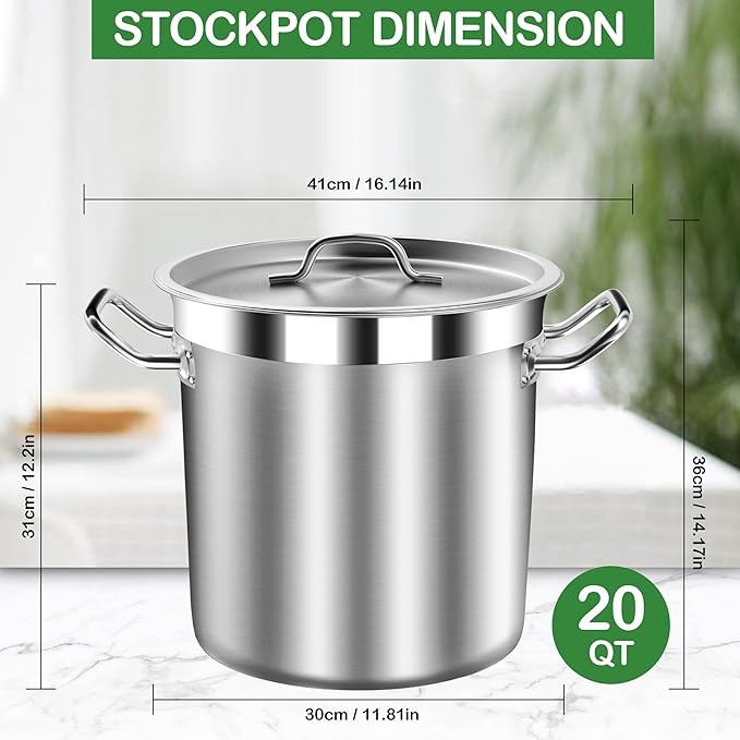 STOCKPOT Stock Pot 20 Quart