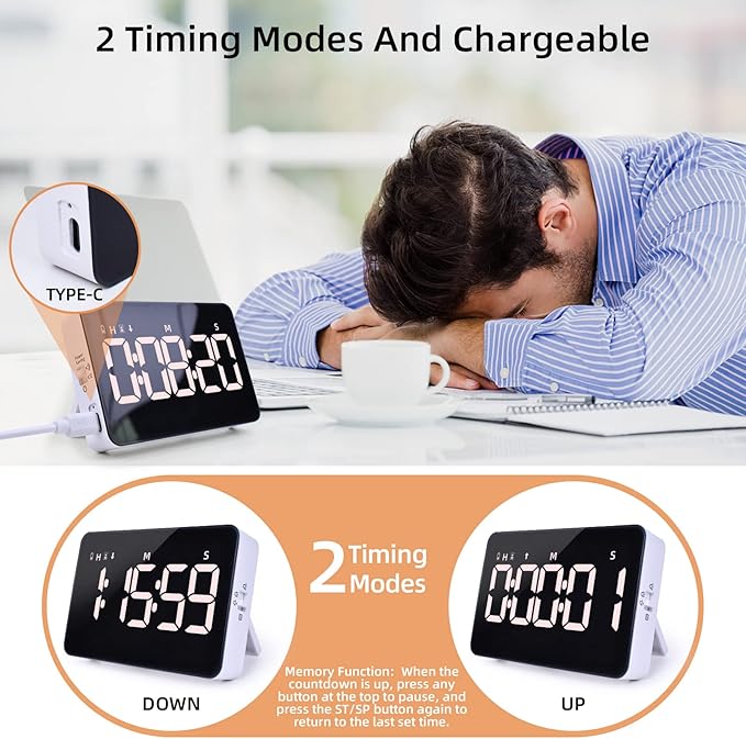 Rechargeable Digital Kitchen Timer