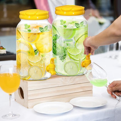 Havawish 2 Pcs 1 Gallon Plastic Beverage Dispenser